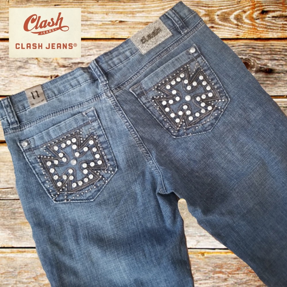 Clash Denim Capri